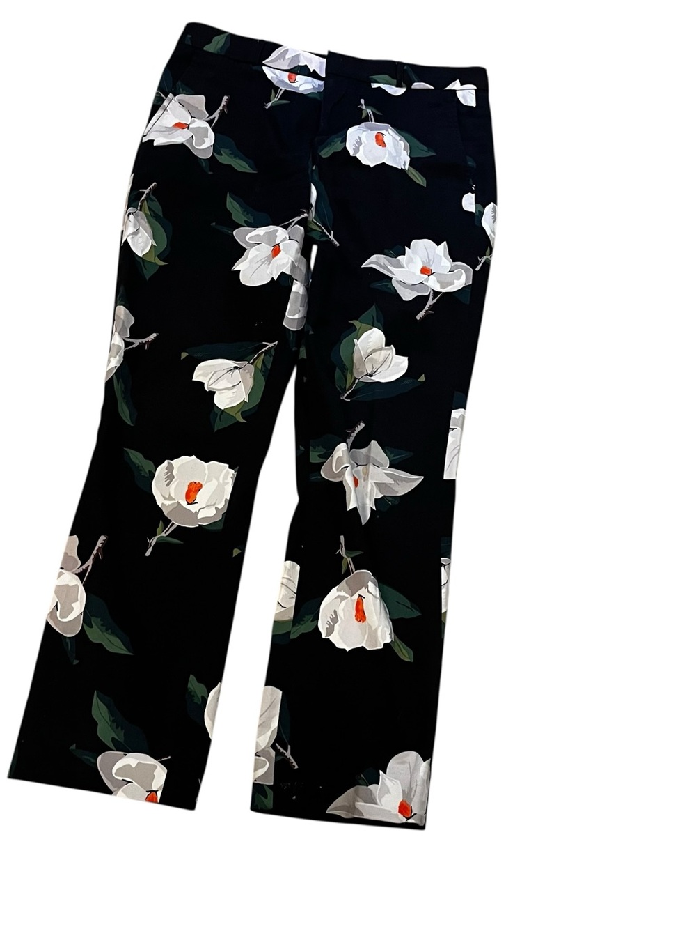 Banana republic Ryan black white floral pants 6